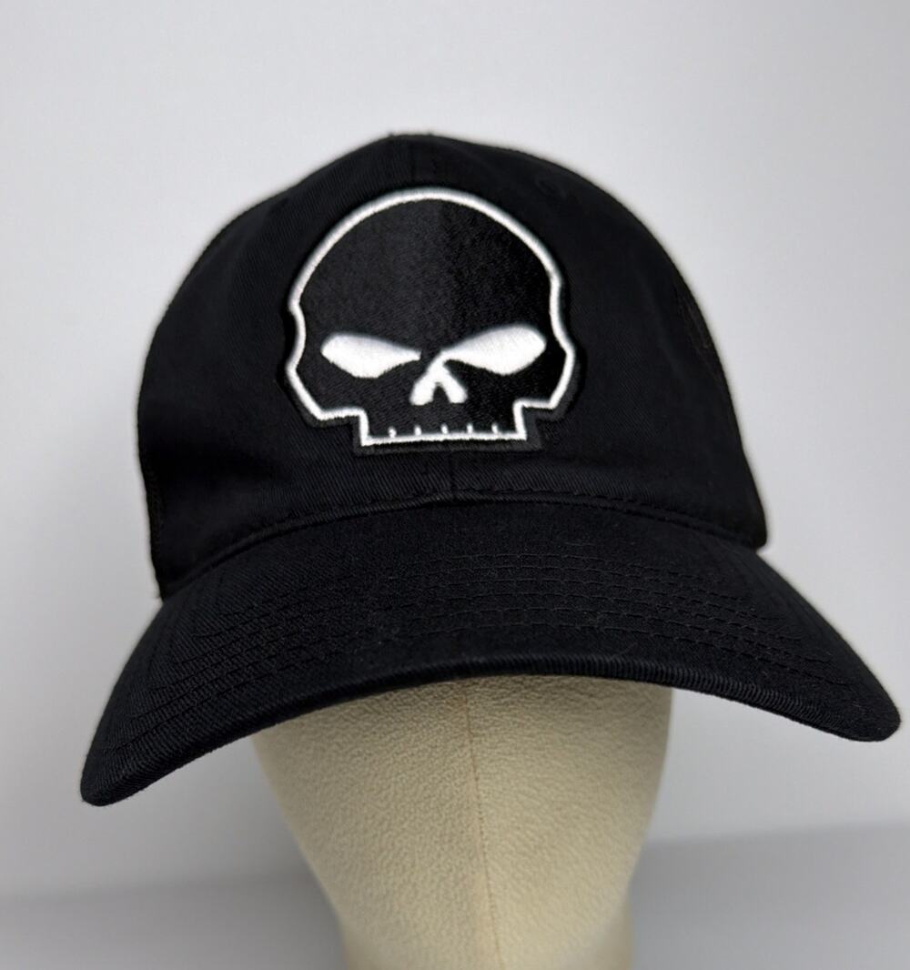Harley-Davidson Men's Willie G Skull Logo Curved Brim Mesh Trucker Cap -...